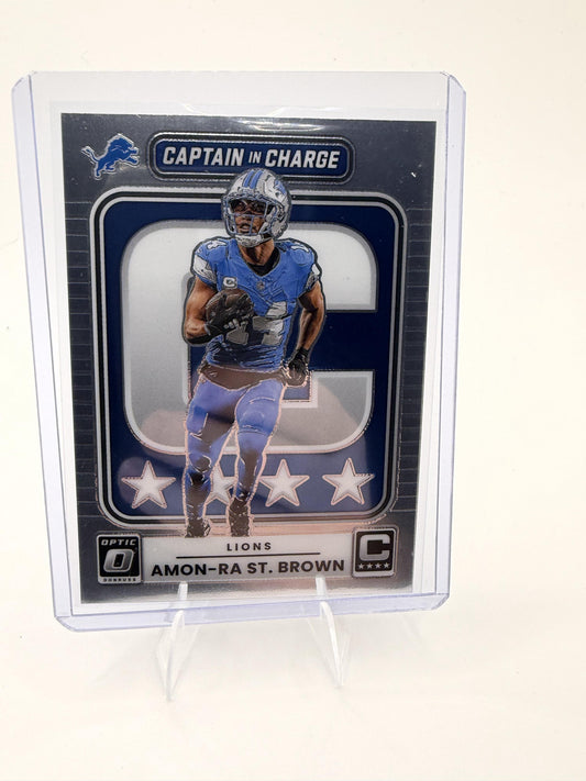 2025 Donruss Optic Amon-Ra St. Brown Card Captain in Charge Detroit Lions #2