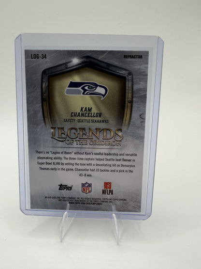 2025 Topps Chrome - Legends of the Gridiron Refractor Kam Chancellor Card