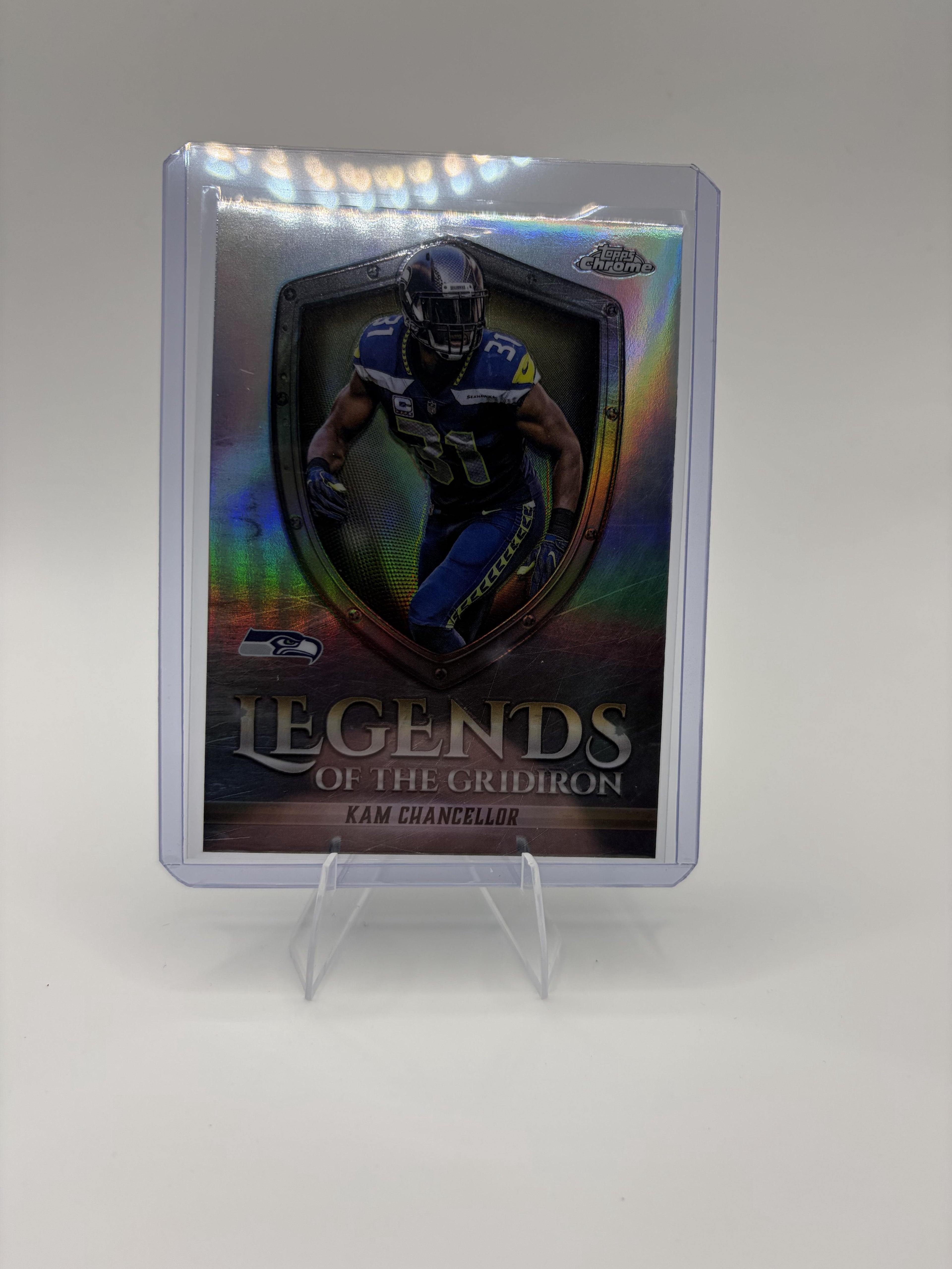 2025 Topps Chrome - Legends of the Gridiron Refractor Kam Chancellor Card