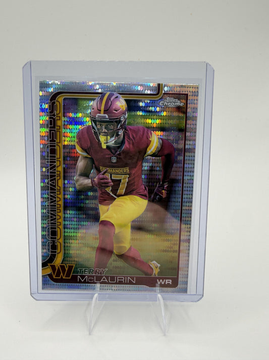 2025 Topps Chrome - Pulsar Refractor Terry McLaurin Card Washington