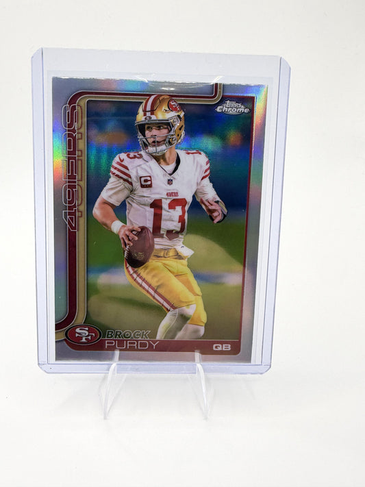 2025 Topps Chrome - Topps Refractor Brock Purdy Card San Francisco 49ers #262