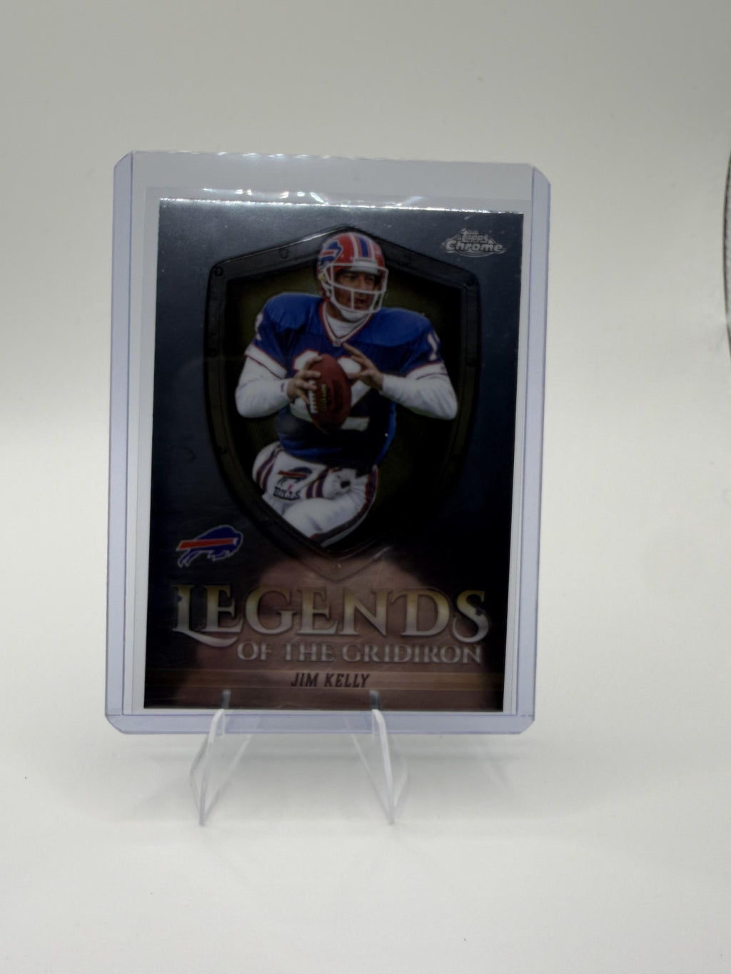 2025 Topps Chrome Jim Kelly Card Legends of the Gridiron Buffalo Bills #LOG-4