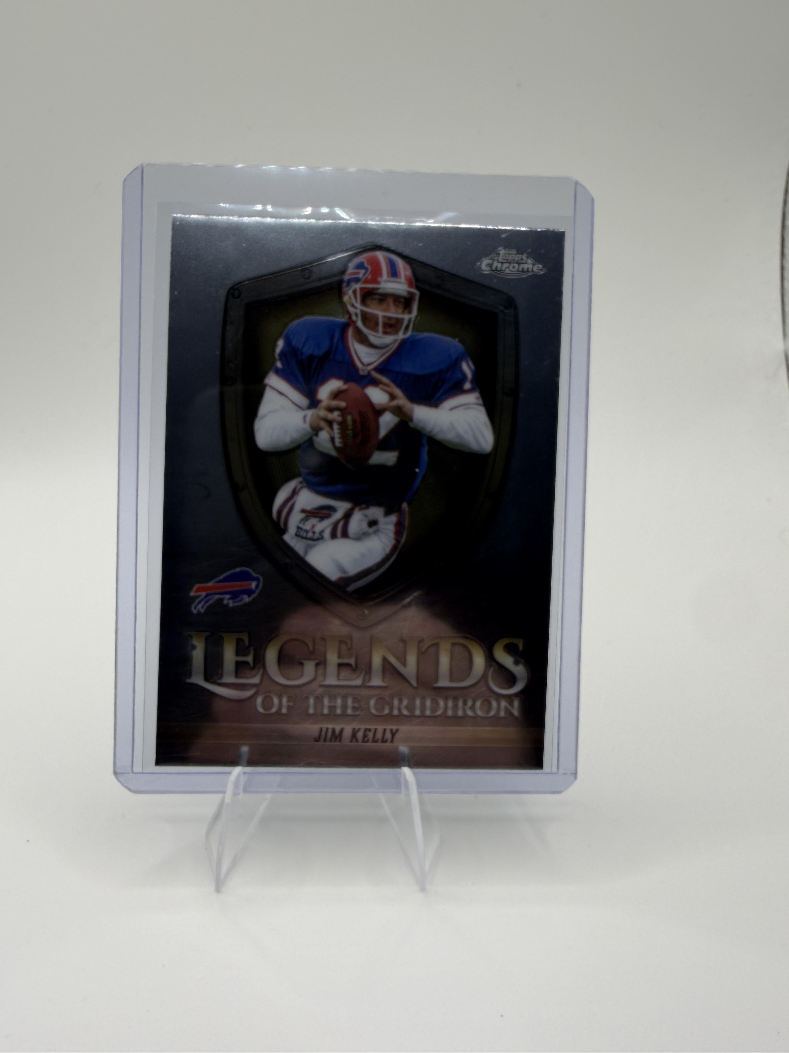 2025 Topps Chrome Jim Kelly Card Legends of the Gridiron Buffalo Bills #LOG-4