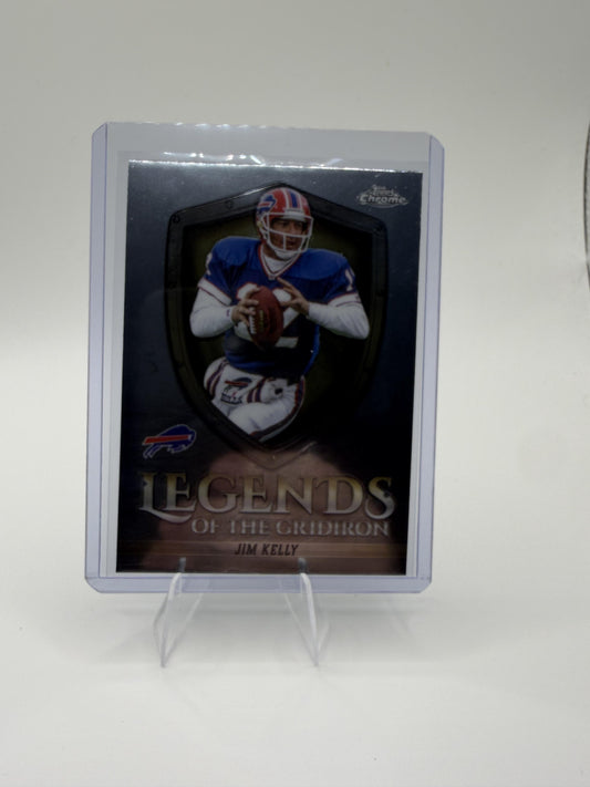 2025 Topps Chrome Jim Kelly Card Legends of the Gridiron Buffalo Bills #LOG-4