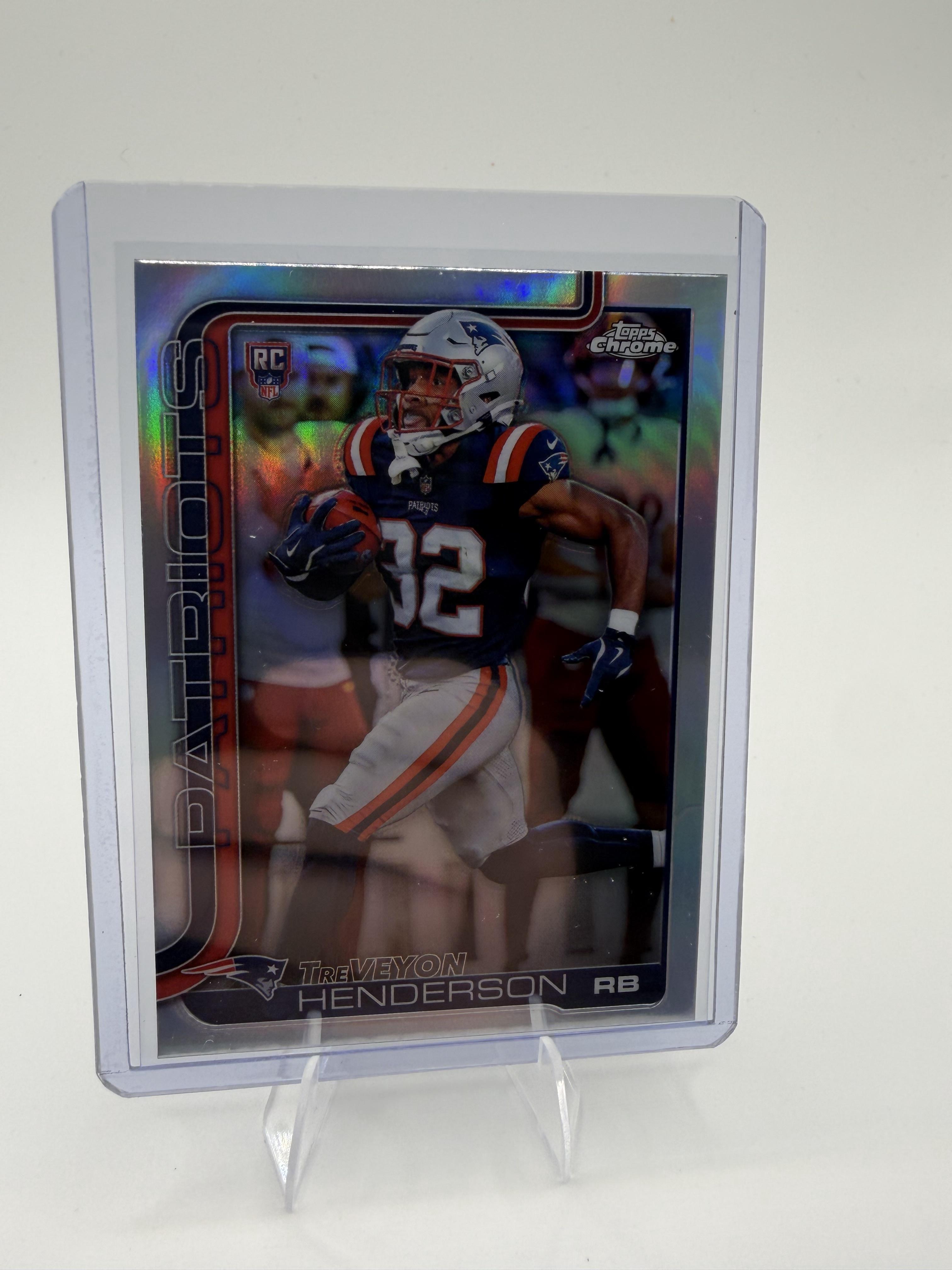 2025 Topps Chrome - Topps Refractor TreVeyon Henderson Card RC  Patriots #328