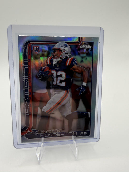 2025 Topps Chrome - Topps Refractor TreVeyon Henderson Card RC  Patriots #328