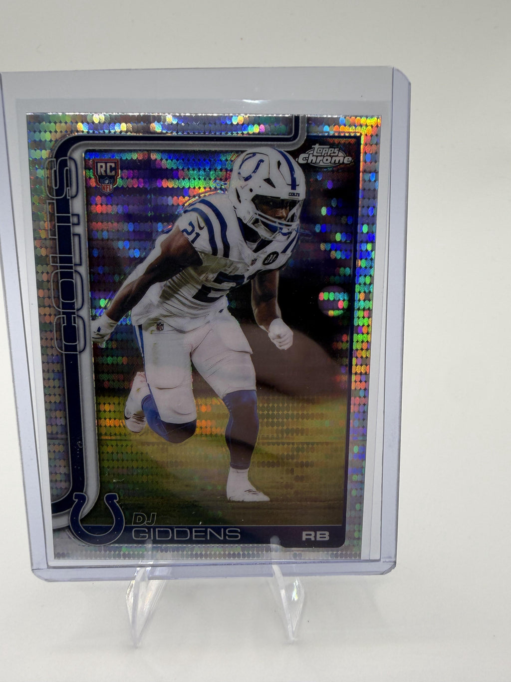 DJ Giddens 2025 Topps Chrome #390 Puslar Refractor Rookie RC Colts NM/M