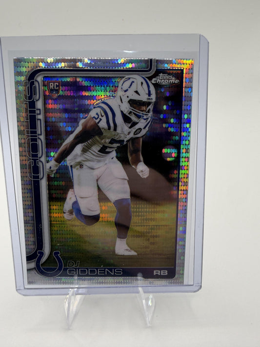 DJ Giddens 2025 Topps Chrome #390 Puslar Refractor Rookie RC Colts NM/M