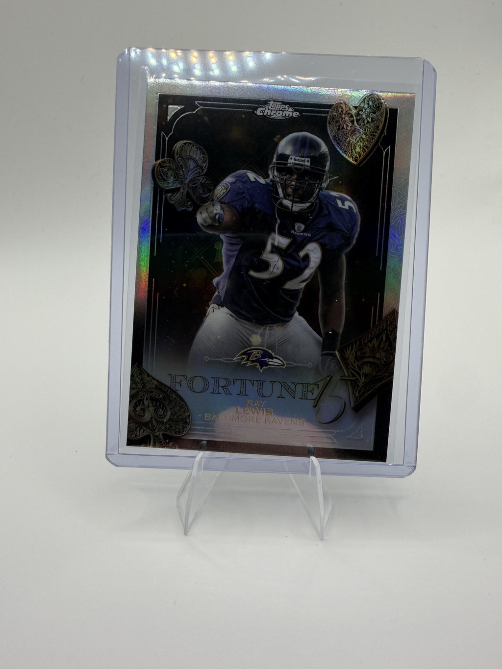 2025 Topps Chrome - Fortune 15 Refractor Ray Lewis Card Baltimore Ravens #F15-31