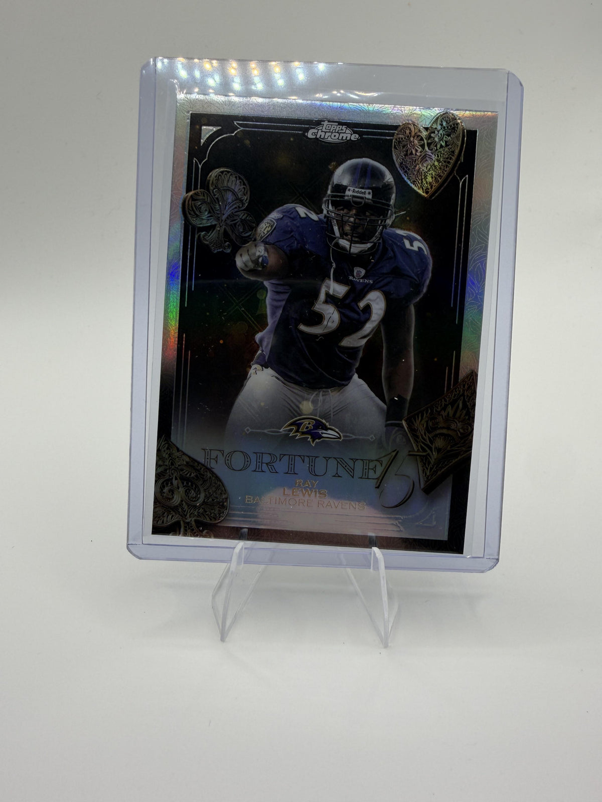 2025 Topps Chrome - Fortune 15 Refractor Ray Lewis Card Baltimore Ravens #F15-31