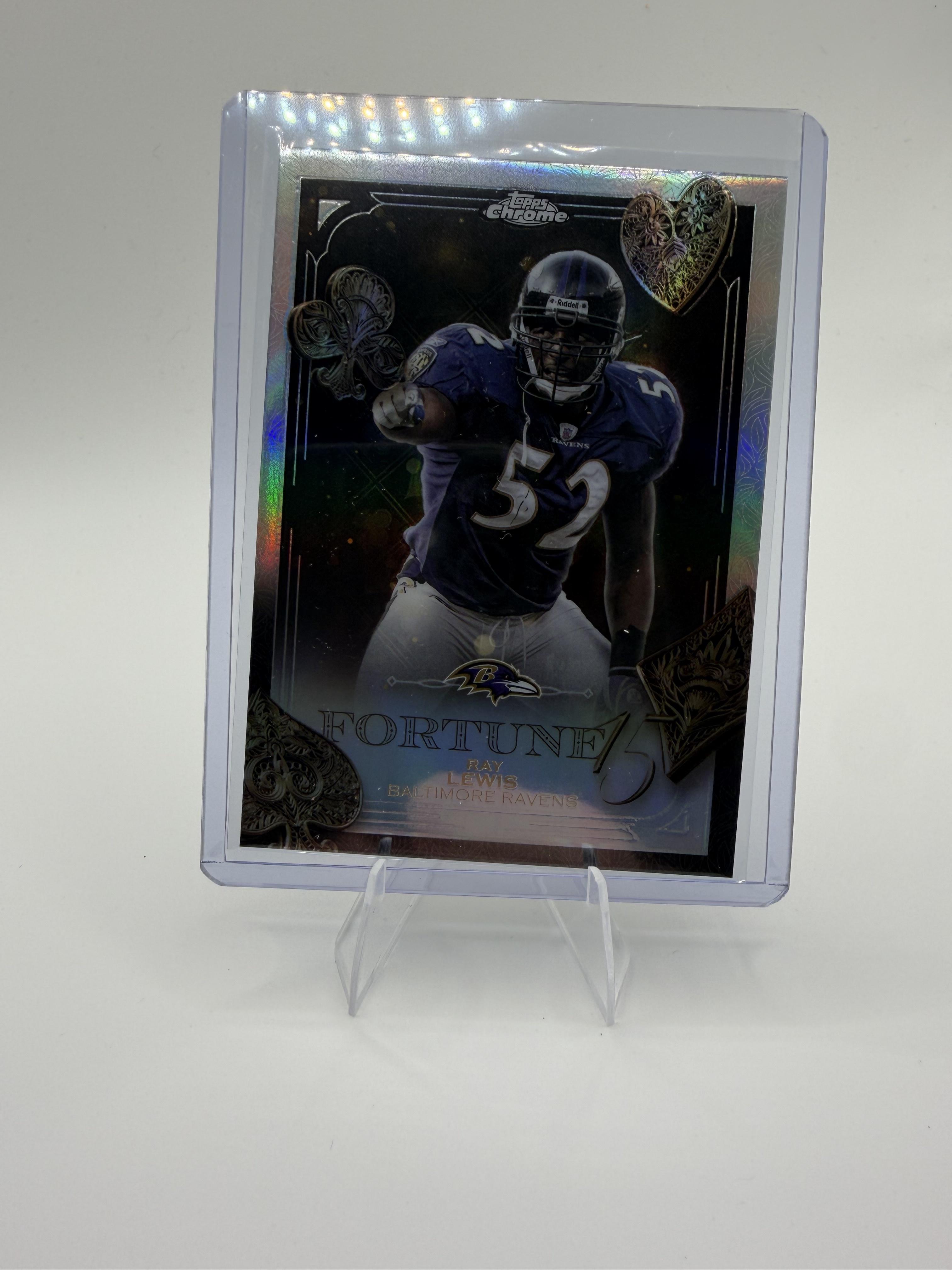 2025 Topps Chrome - Fortune 15 Refractor Ray Lewis Card Baltimore Ravens #F15-31