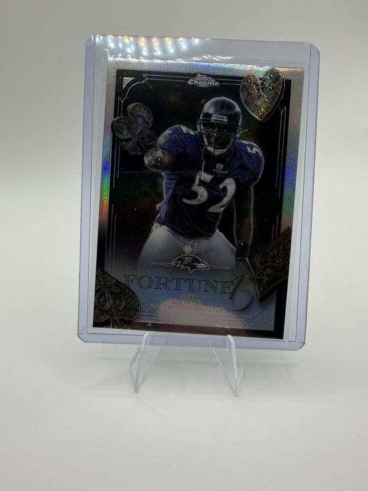 2025 Topps Chrome - Fortune 15 Refractor Ray Lewis Card Baltimore Ravens #F15-31