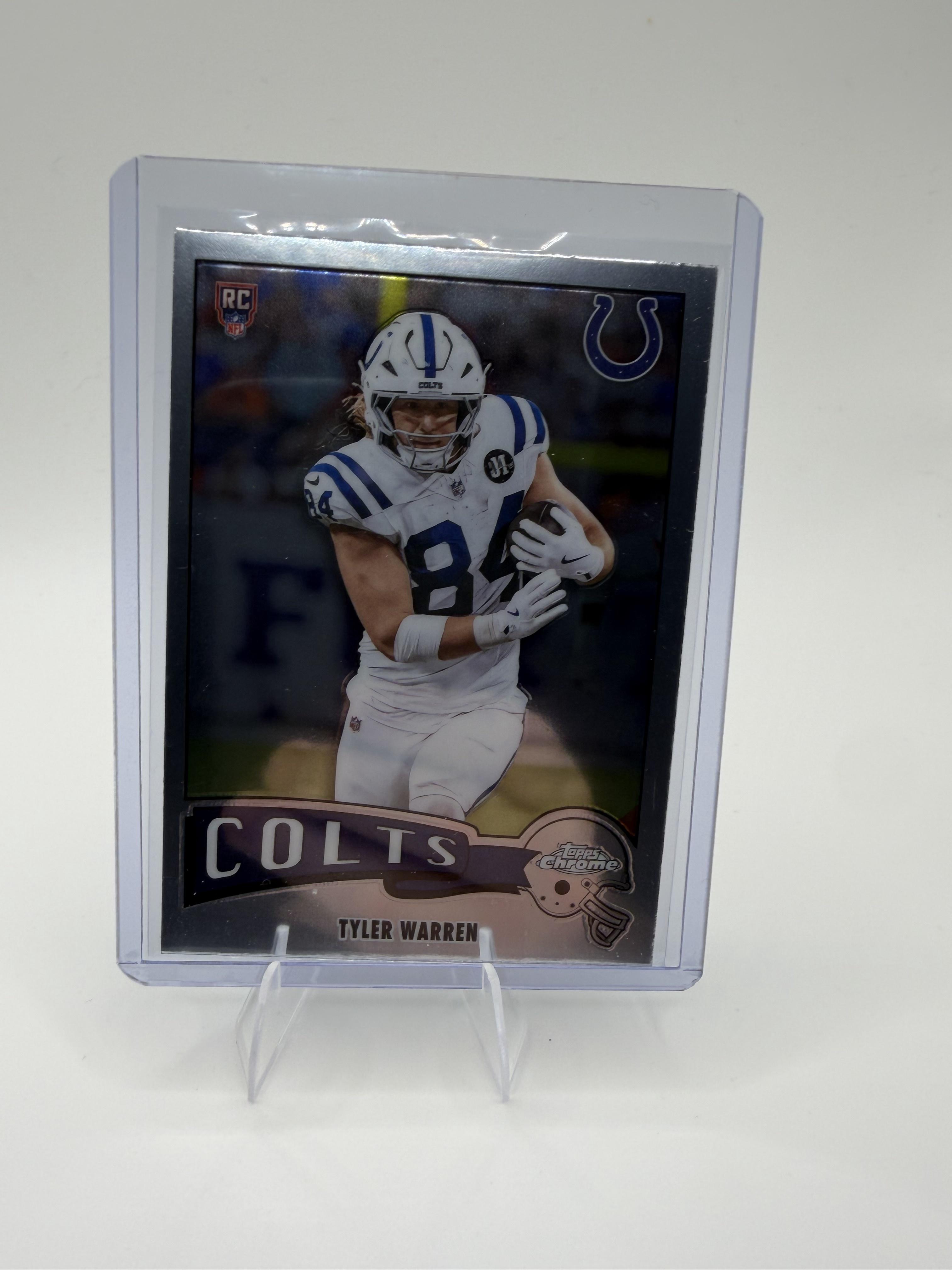2025 Topps Chrome Tyler Warren Card 1975 Topps Indianapolis Colts #1975-15