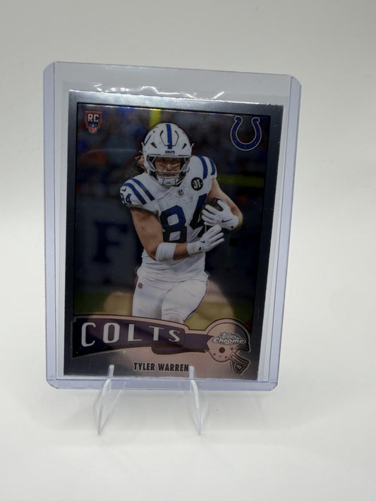 2025 Topps Chrome Tyler Warren Card 1975 Topps Indianapolis Colts #1975-15