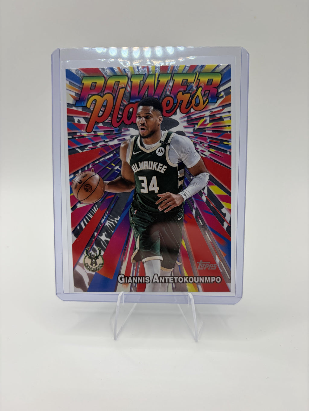 2025-26 Topps Giannis Antetokounmpo Card Power Players Milwaukee Bucks #PP-1