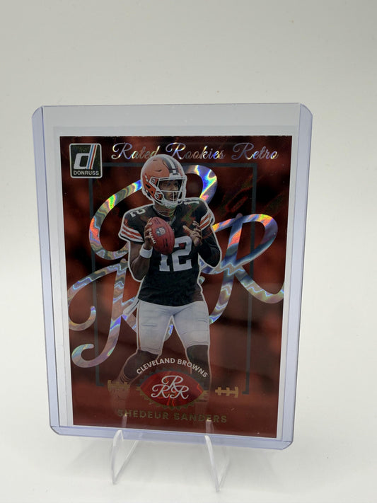 2025 Donruss Shedeur Sanders Card Rated Rookies Retro Cleveland Browns #11