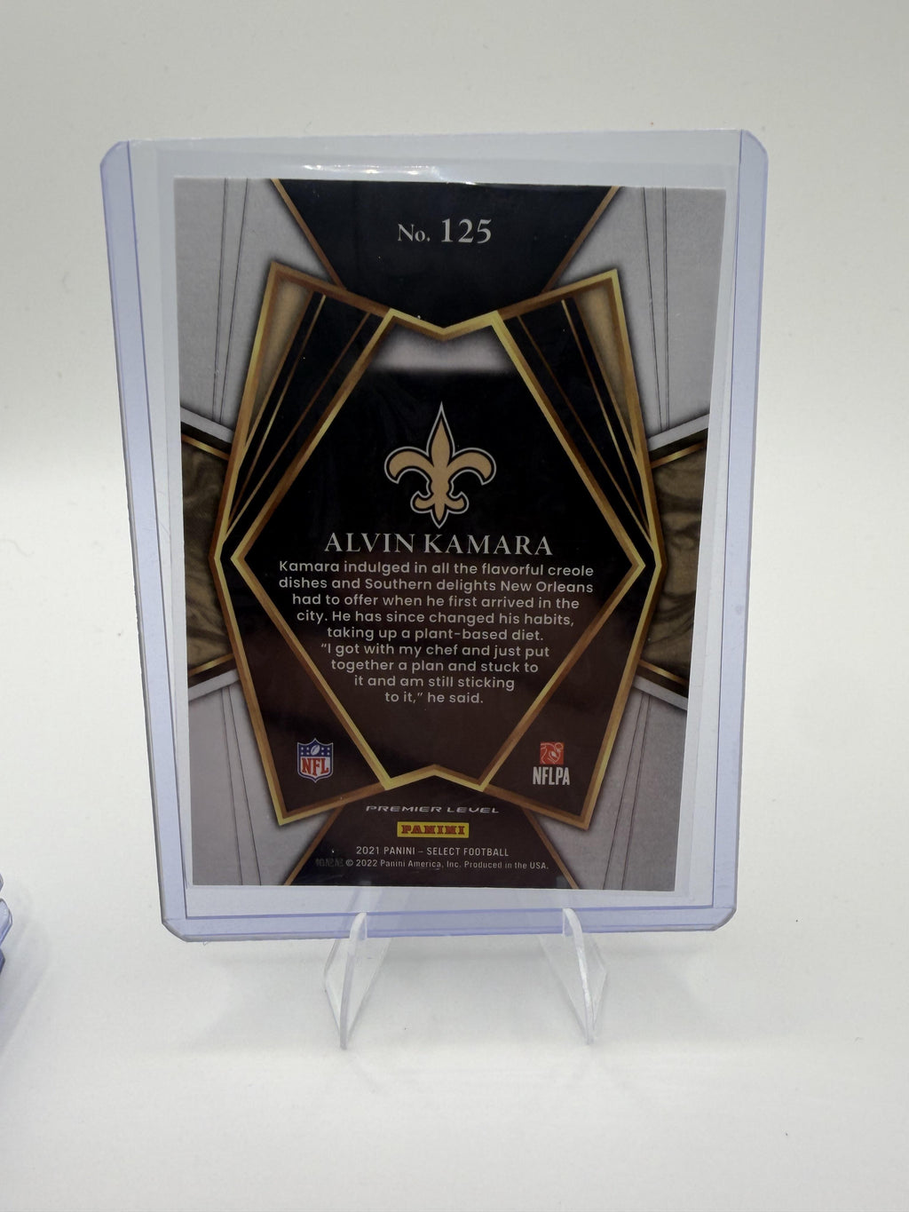 2021 Panini Select Alvin Kamara Card New Orleans Saints #125
