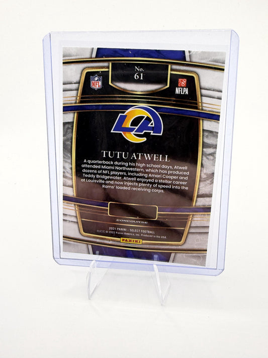 2021 Panini Select Tutu Atwell Card RC Los Angeles Rams #61