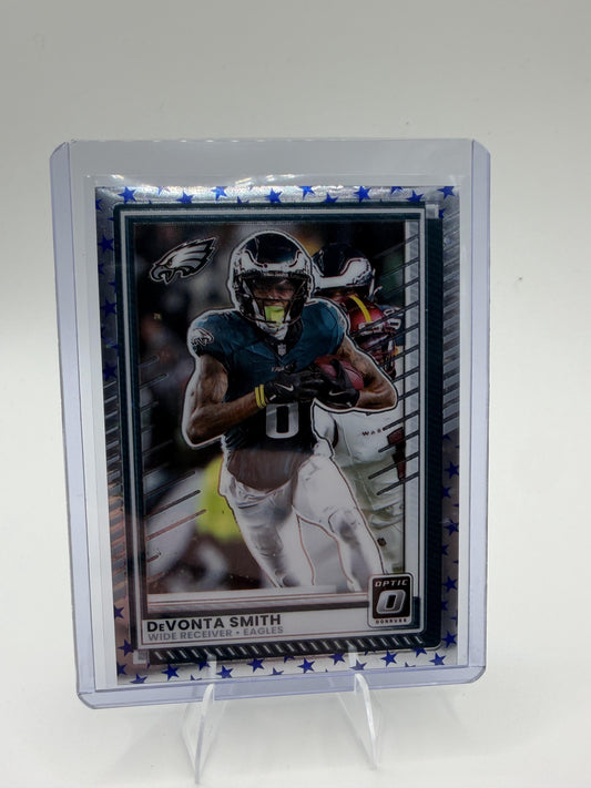 2025 Donruss Optic DeVonta Smith Card Freedom Philadelphia Eagles #28 Stars