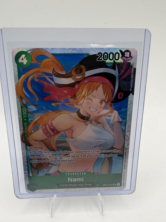 The Azure Sea's Seven Nami Card Super Rare #OP14-031 One Piece