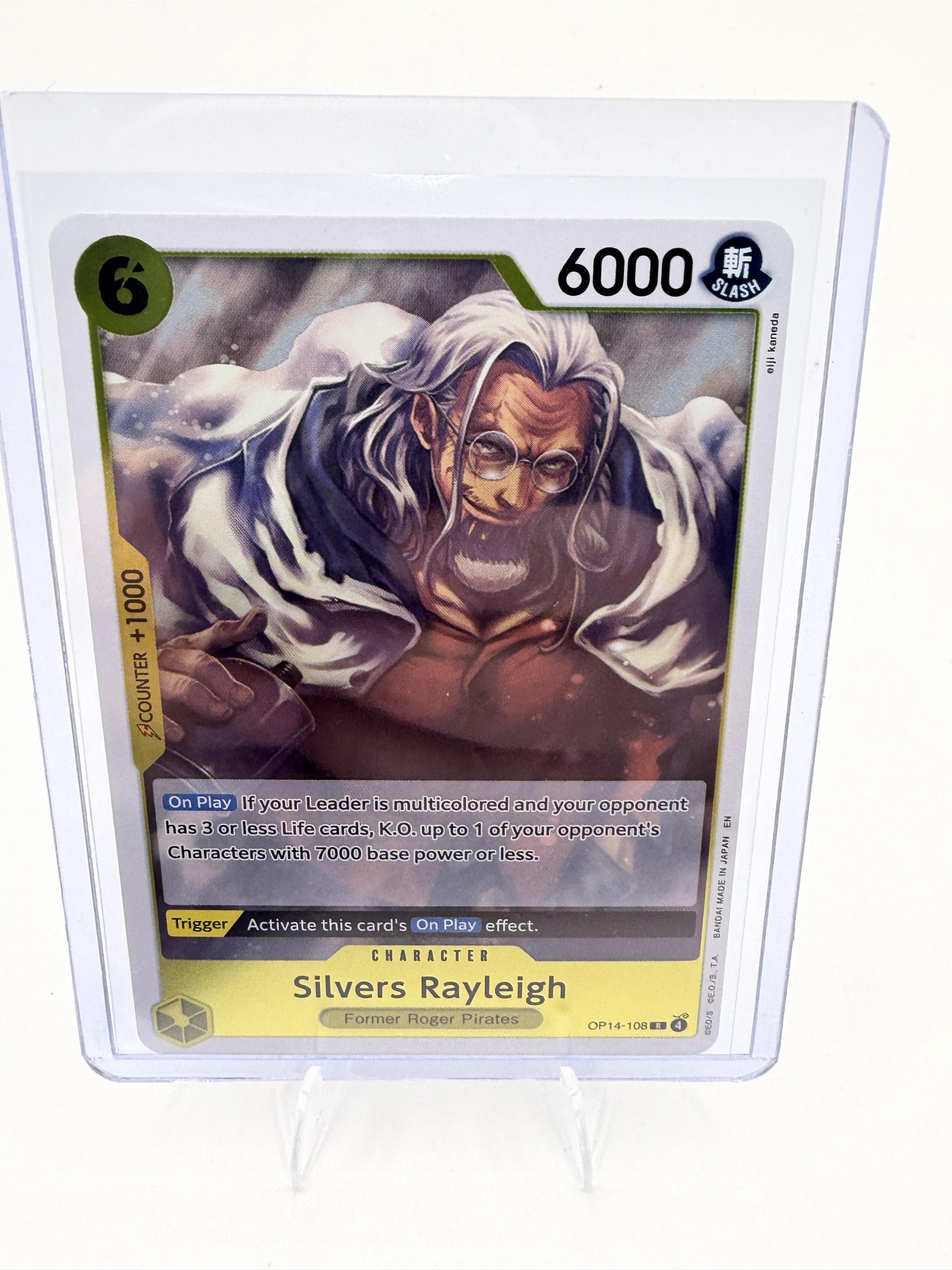 The Azure Sea's Seven Silvers Rayleigh Card Rare #OP14-108 One Piece