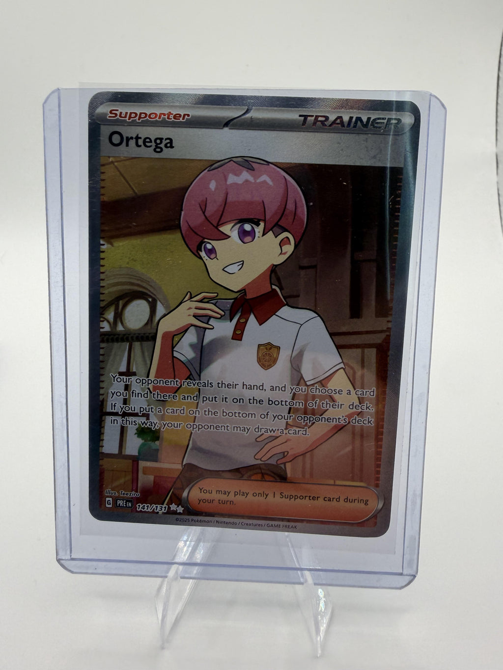 Pokemon Ortega 141/131 Full Art Ultra Rare - Prismatic Evolutions - NM