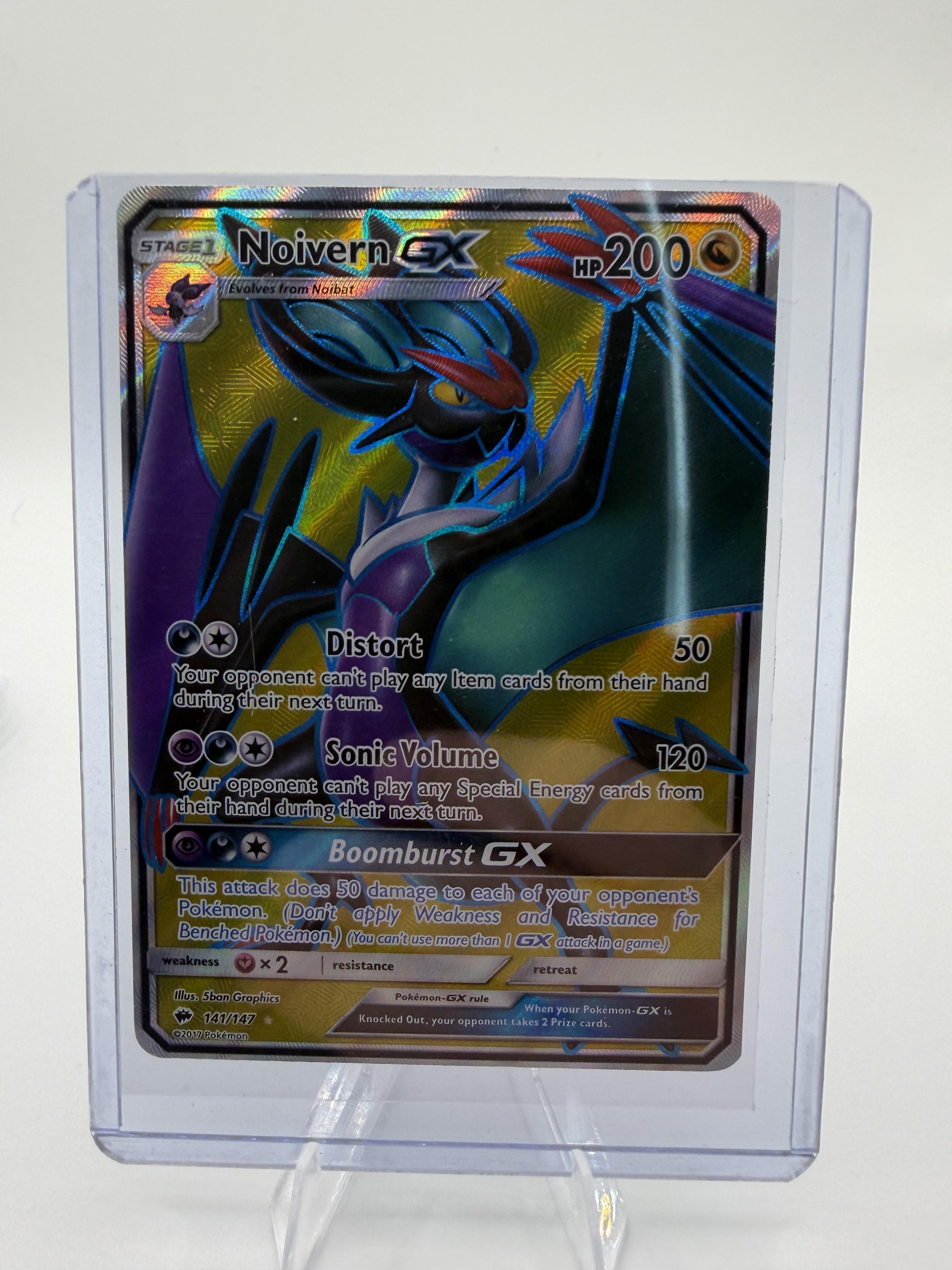 Pokemon Noivern GX 141/147 Full Art Ultra Rare - Burning Shadows - NM