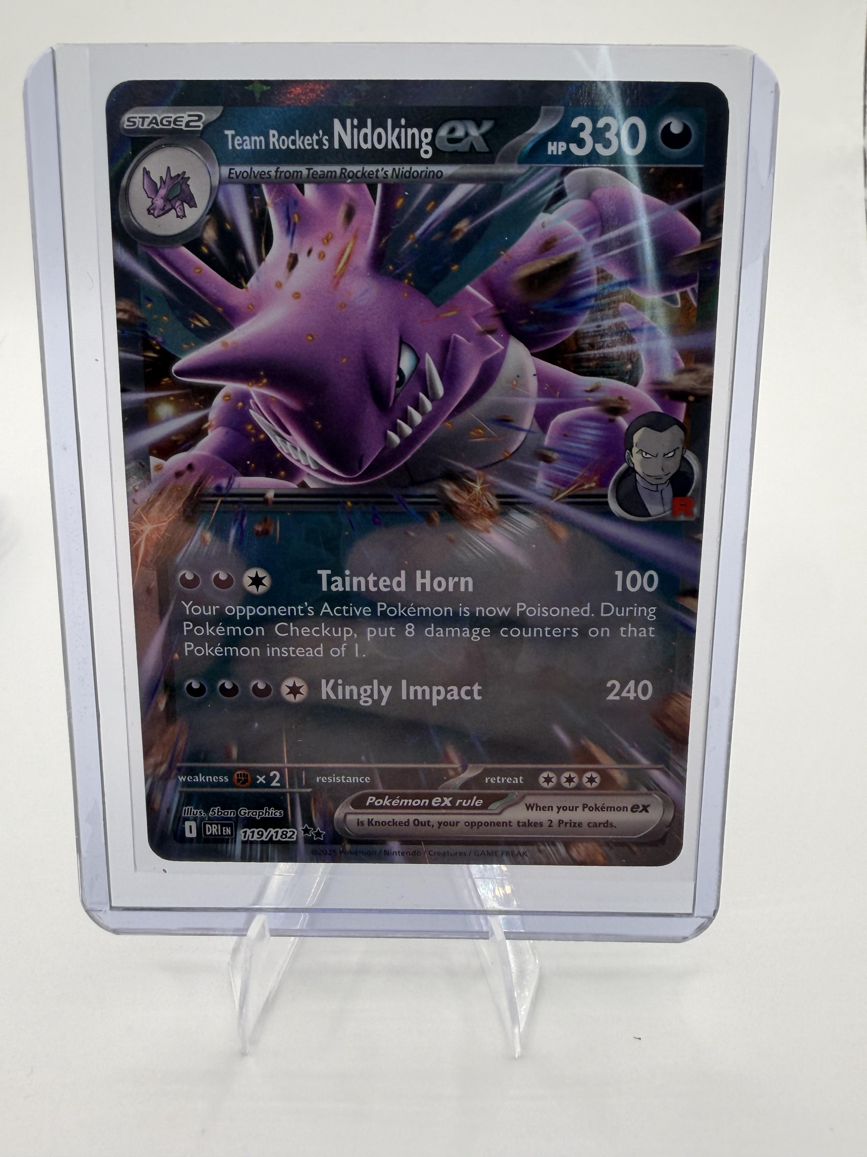 Pokemon Destined Rivals #119/182 Team Rocket's Nidoking ex