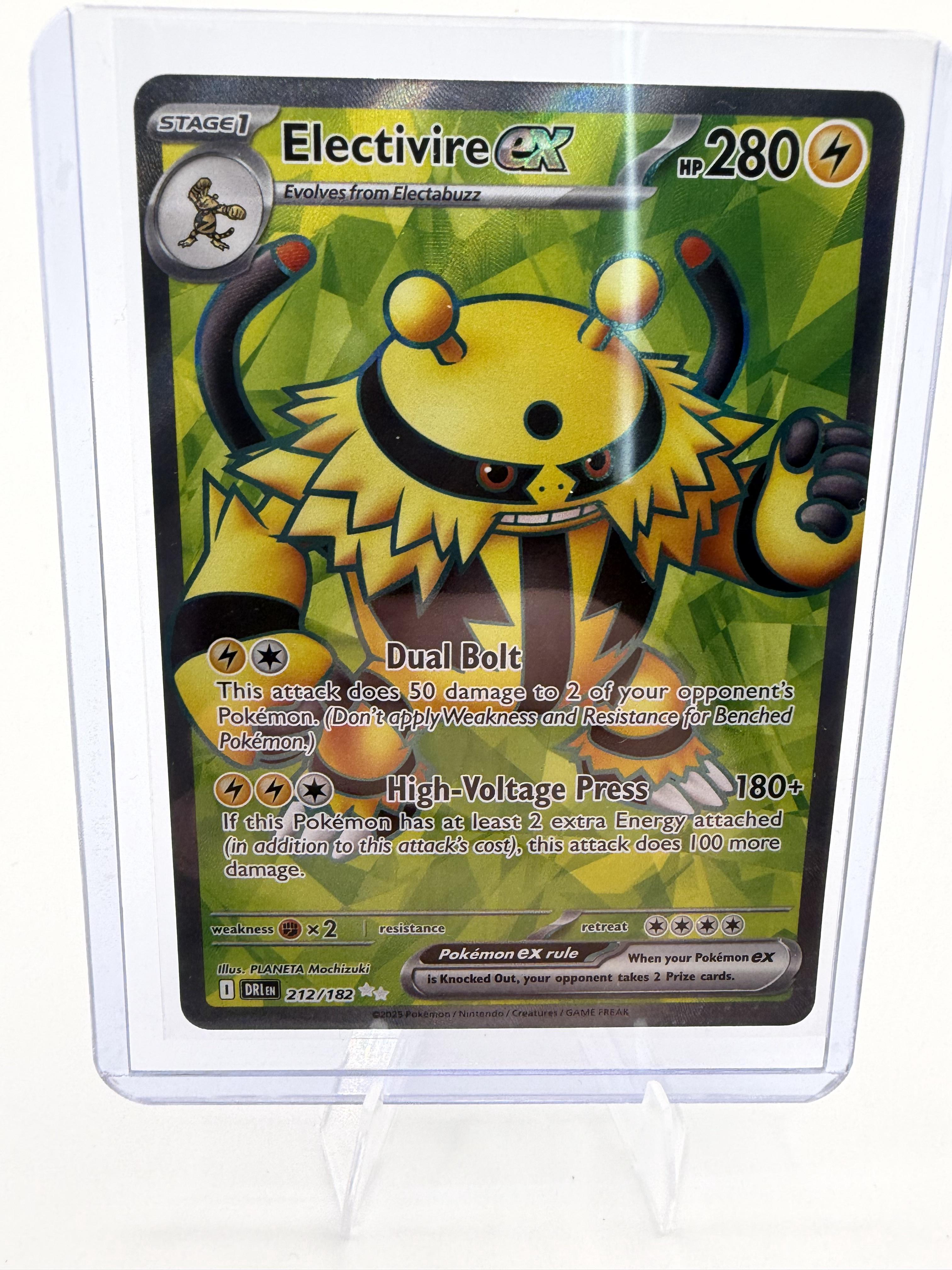 Pokemon  Destined Rivals #212/182 Electivire ex Card