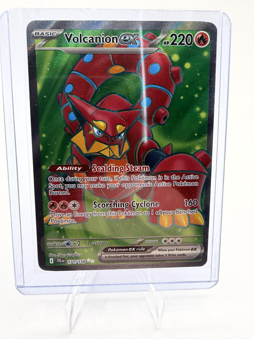 Pokemon Journey Together #171/159 Volcanion ex Card