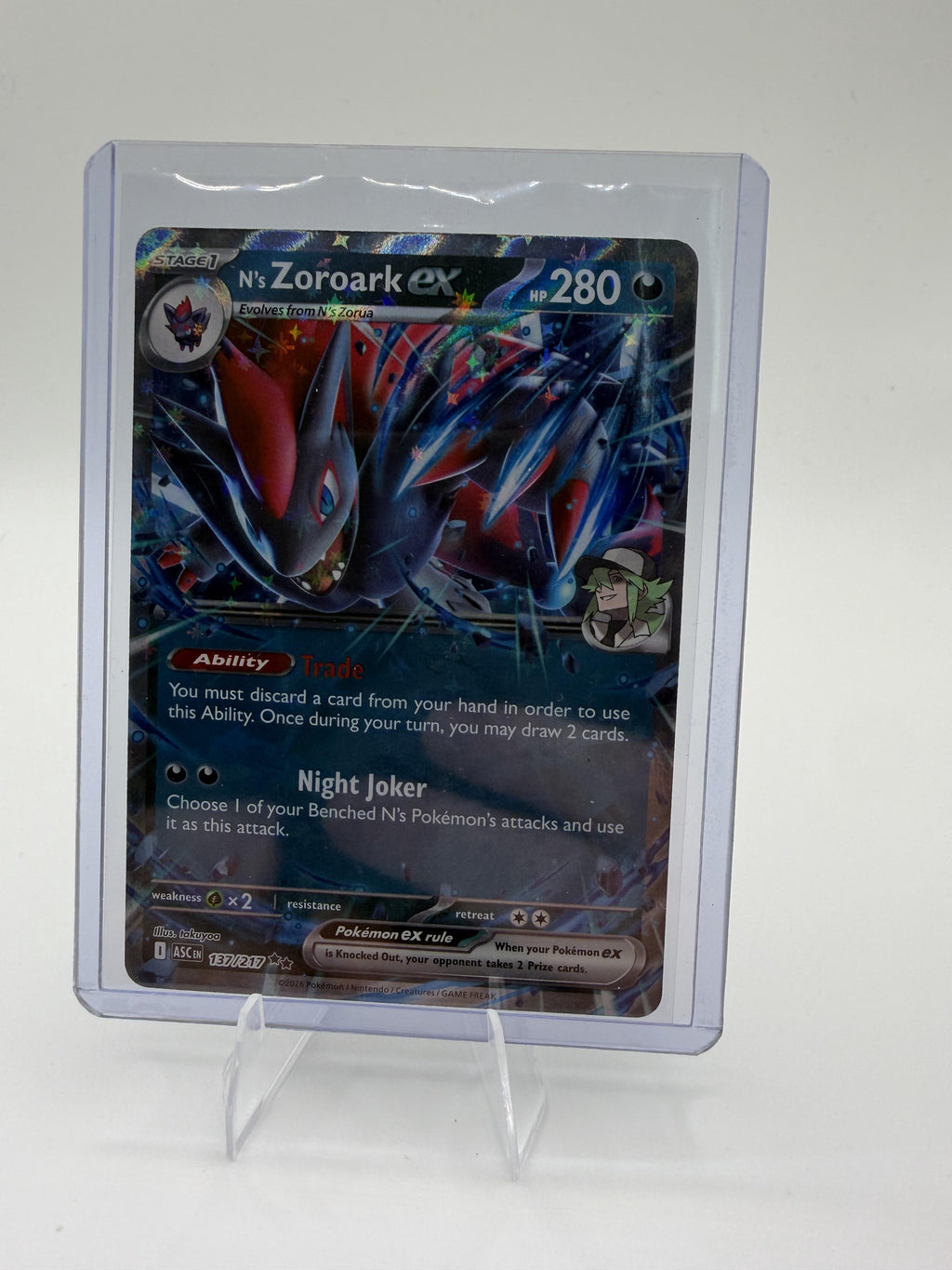 Pokemon N’s Zoroark ex 137/217 Double Rare - Scarlet & Violet Surging Sparks