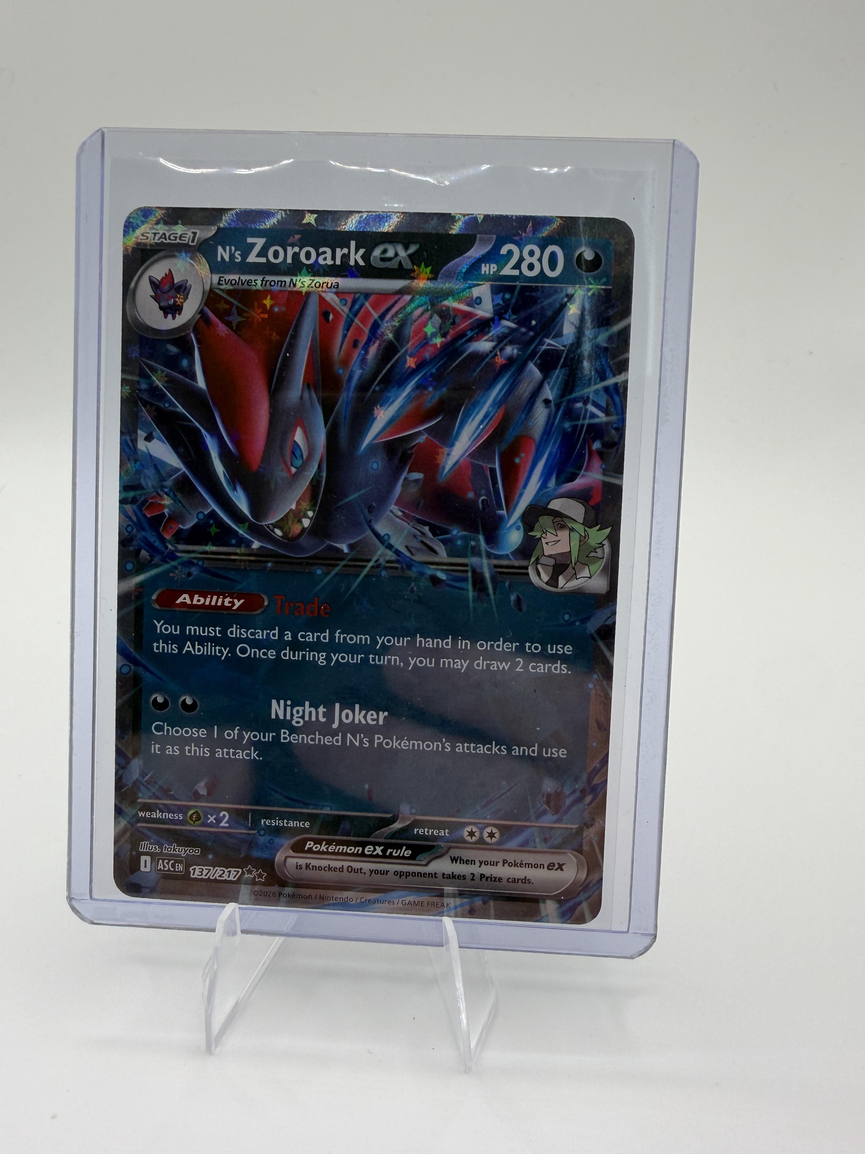Pokemon N’s Zoroark ex 137/217 Double Rare - Scarlet & Violet Surging Sparks