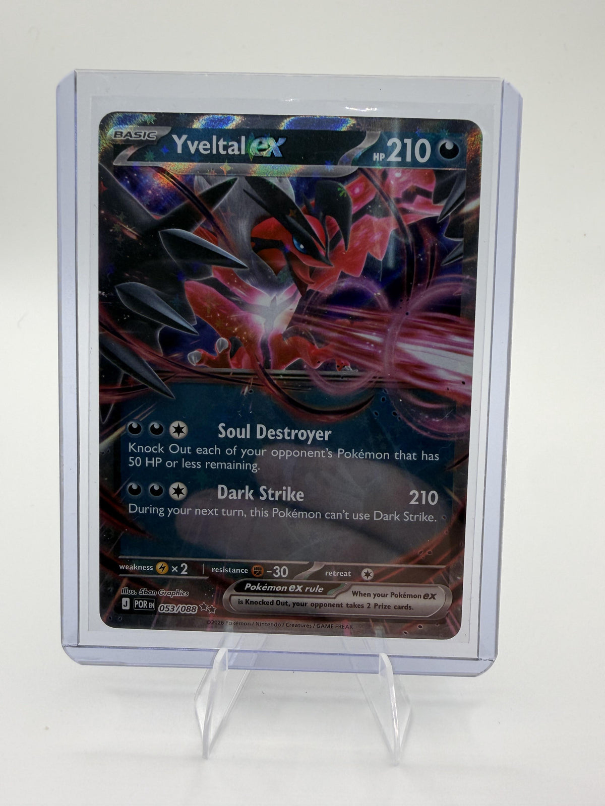 Pokemon Perfect Order #053/088 Yveltal ex Card