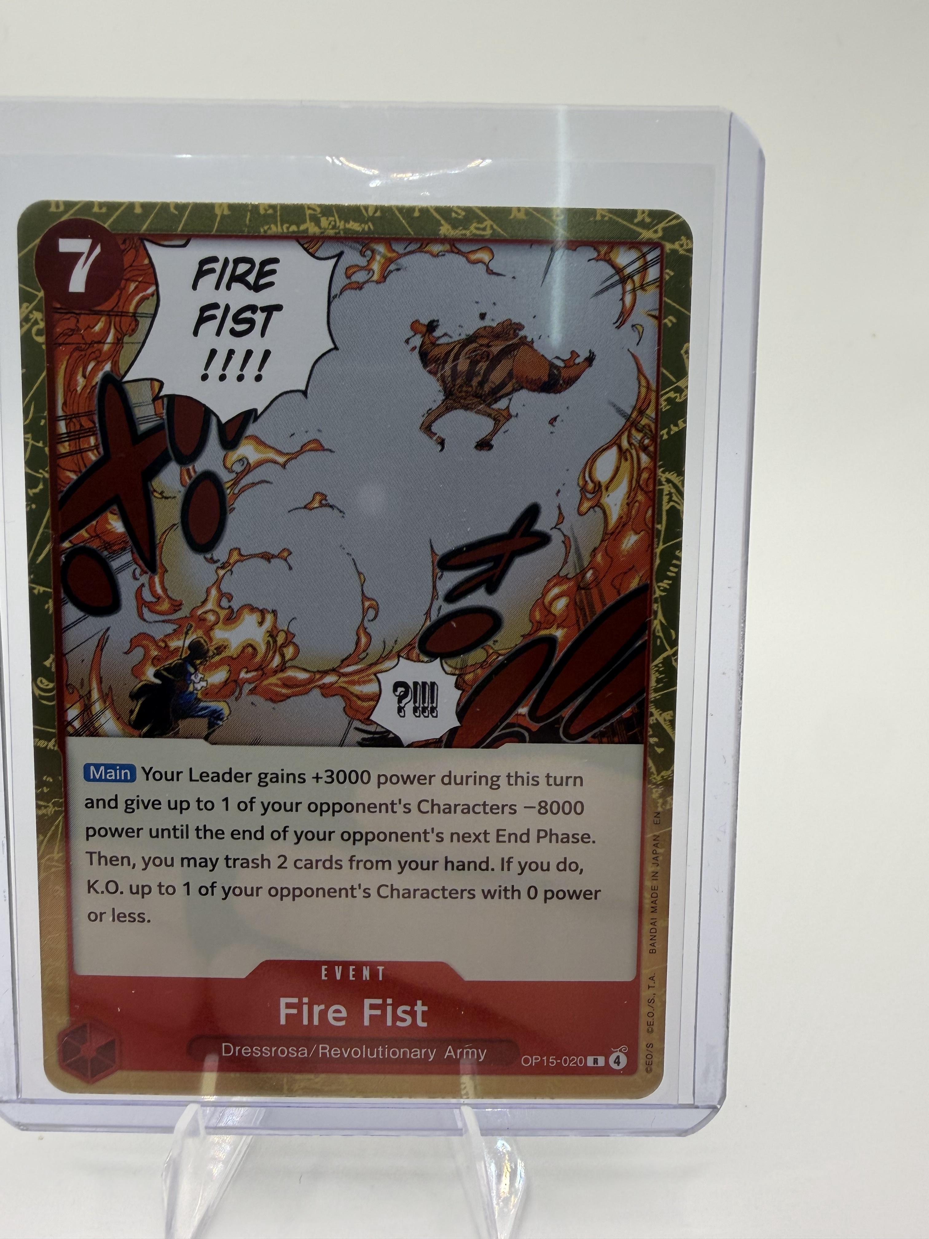 Fire Fist OP15-020 R Rare Adventure on Kami’s Island English One Piece TCG