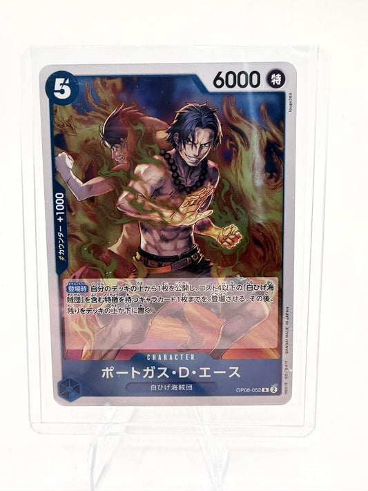 Portgas.D.Ace OP08-052 R Parallel  One Piece Card Japanese