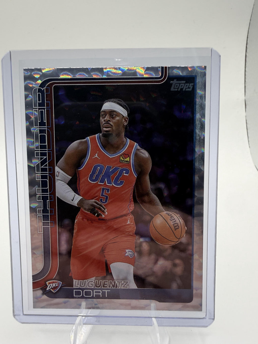 2025 Topps Basketball Luguentz Dort OKC Thunder Diamante Foil #117