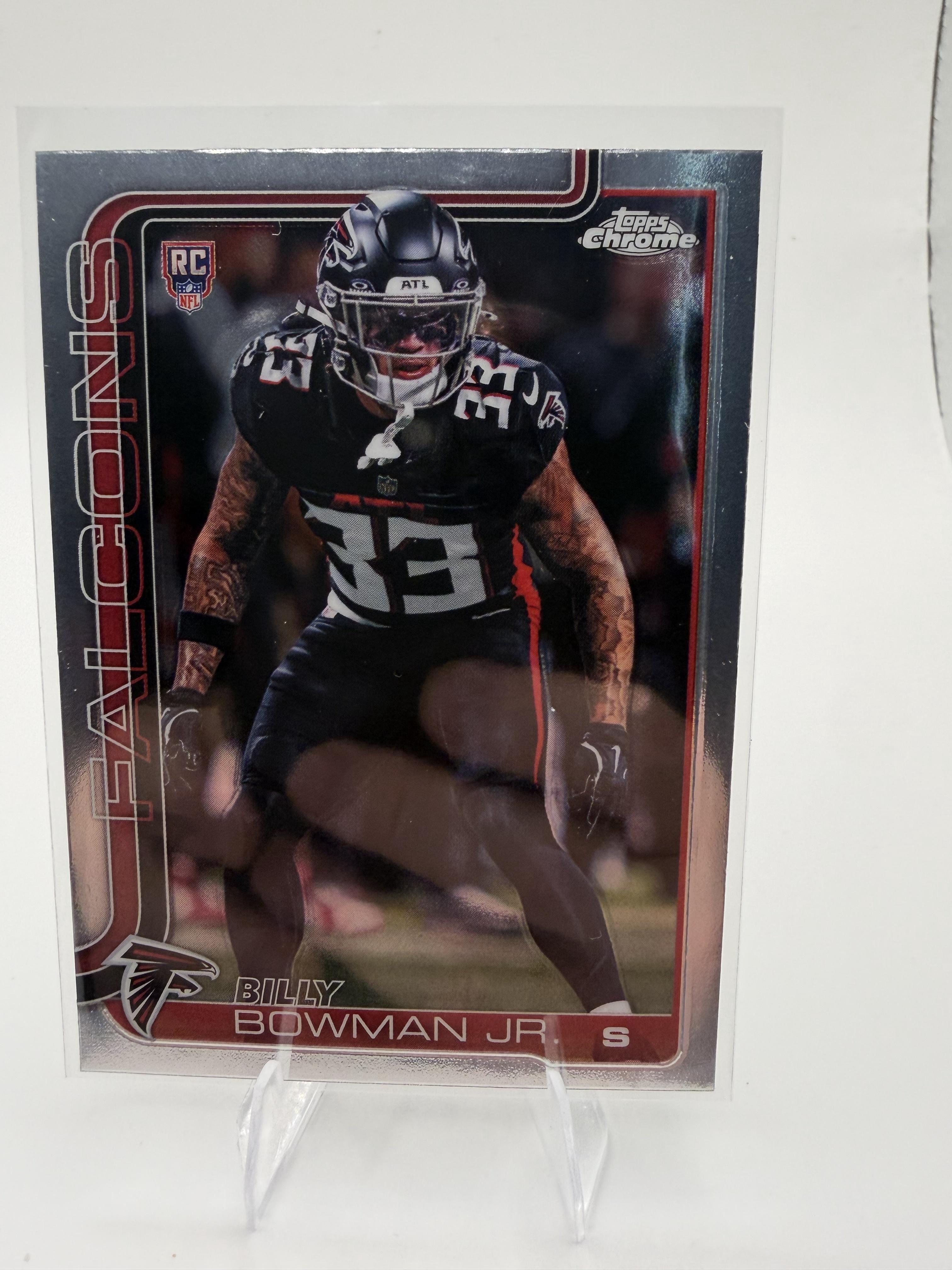 2025 Topps Chrome Billy Bowman Jr. Card RC Atlanta Falcons #344