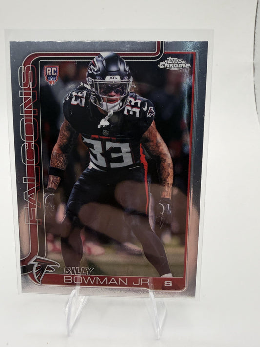 2025 Topps Chrome Billy Bowman Jr. Card RC Atlanta Falcons #344