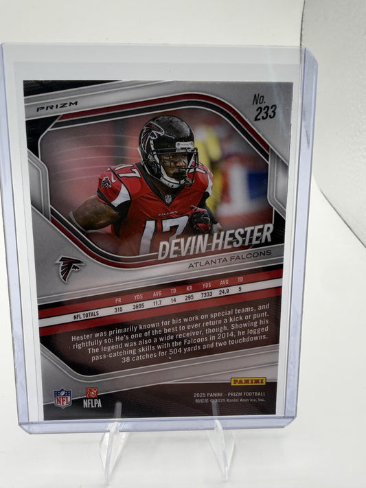 2025 Panini Prizm Devin Hester Card Lazer Atlanta Falcons #233