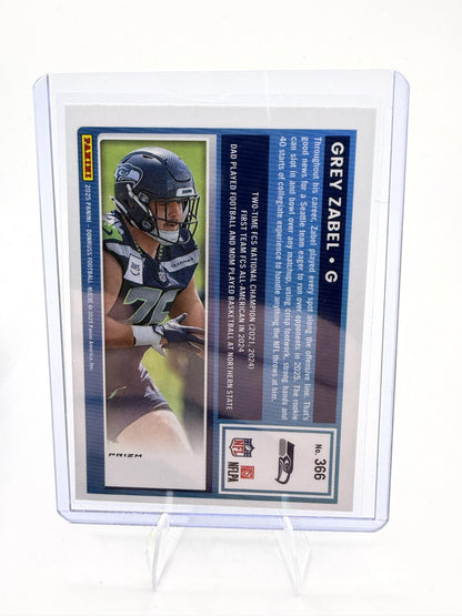 2025 Donruss Grey Zabel Card Optic Rated Rookies Preview Red Pandora RC Seattle