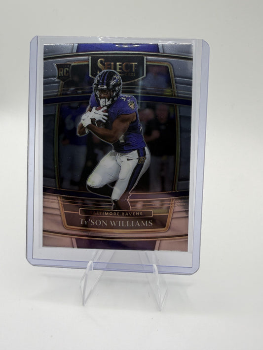 2021 Panini Select Ty'Son Williams Card RC Baltimore Ravens #99