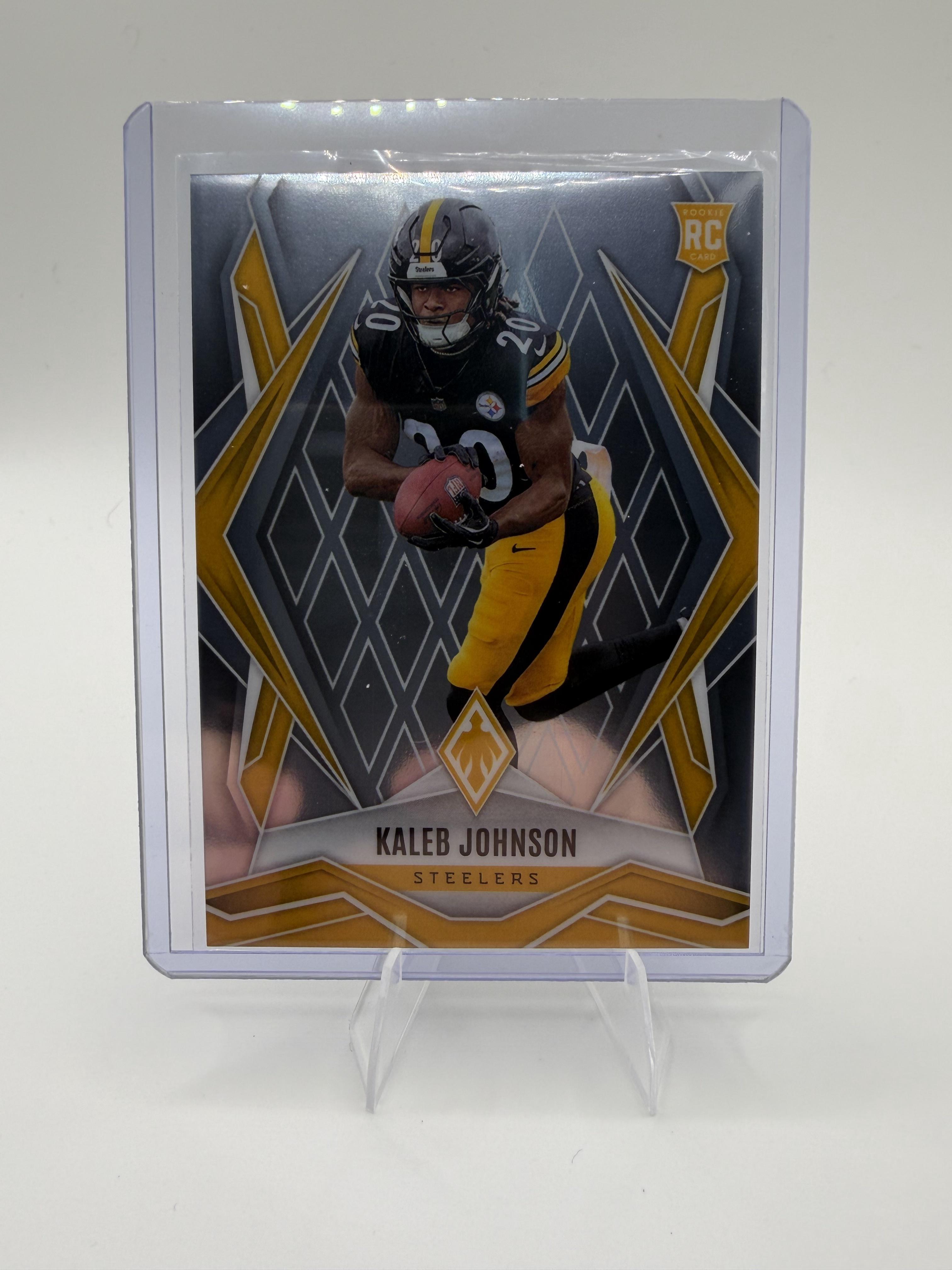 2025 Panini Phoenix Kaleb Johnson Card RC Pittsburgh Steelers #182