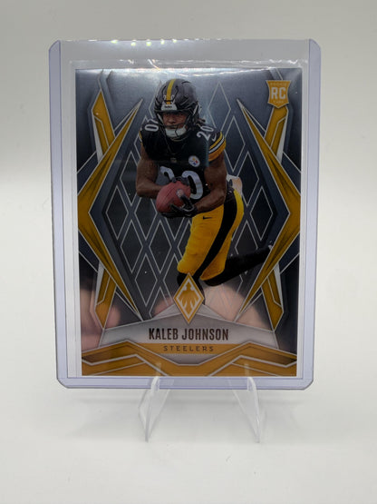2025 Panini Phoenix Kaleb Johnson Card RC Pittsburgh Steelers #182