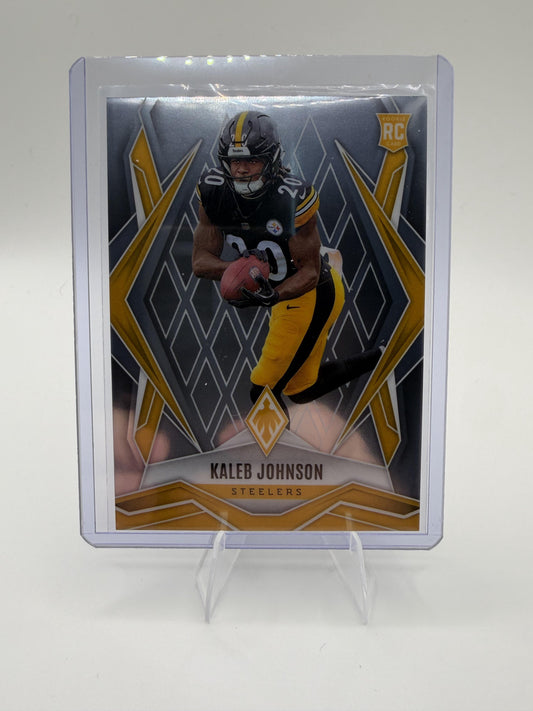 2025 Panini Phoenix Kaleb Johnson Card RC Pittsburgh Steelers #182