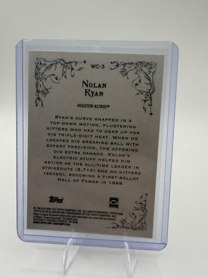 2025 Topps Allen & Ginter Nolan Ryan Card Wicked Curves Houston Astros #WC-3