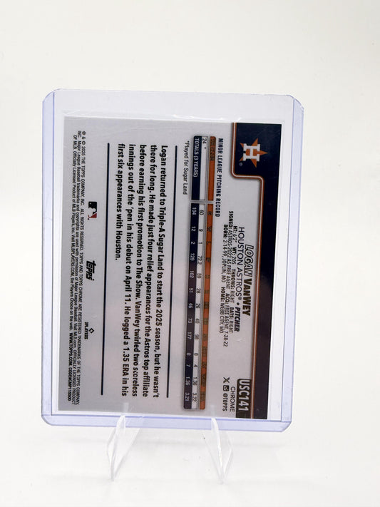 2025 Topps Chrome Update Logan VanWey Card RC Houston Astros #USC141