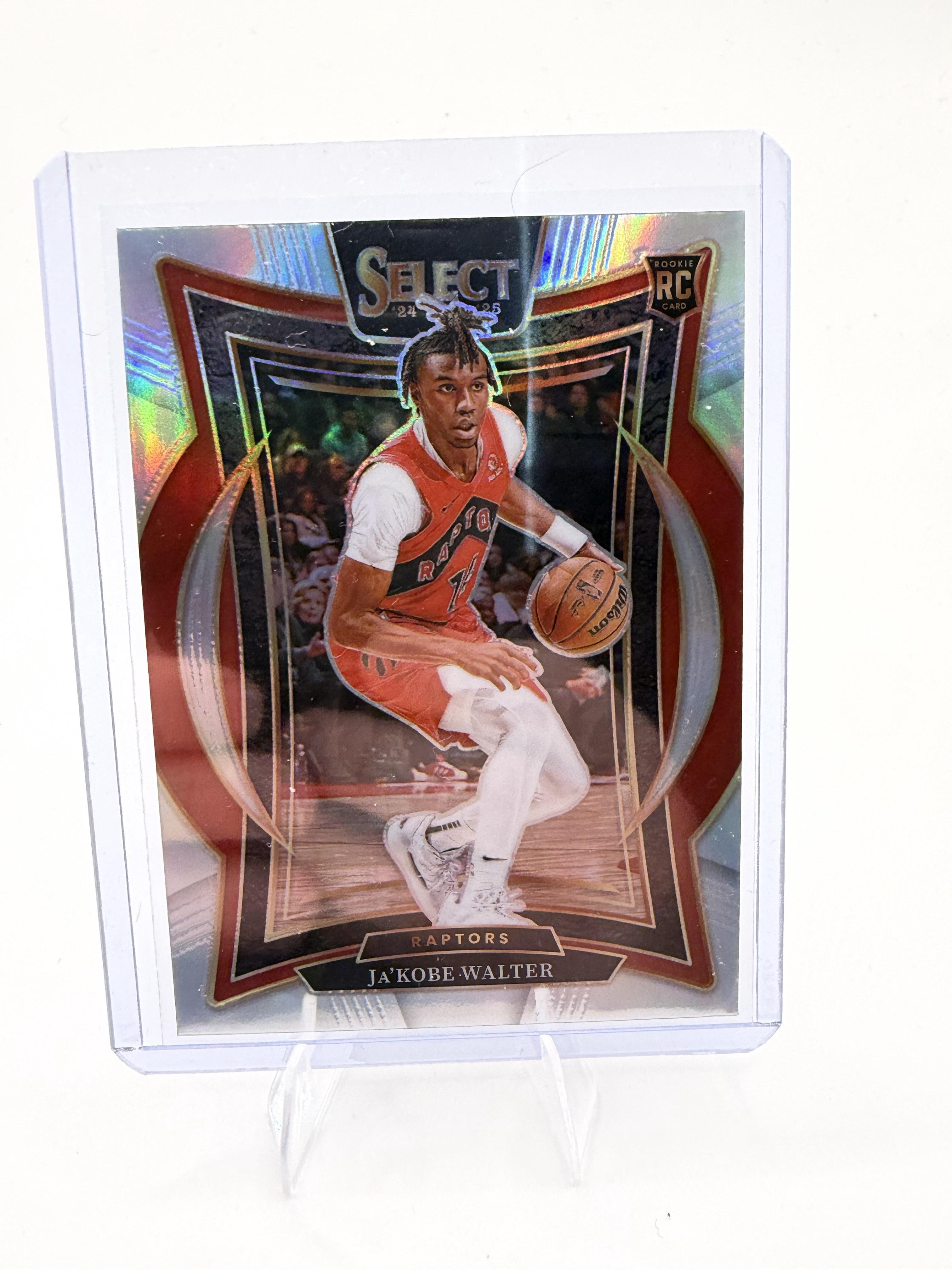 2024-25 Panini Select Ja'Kobe Walter RC Silver Prizm #96 Raptors Rookie