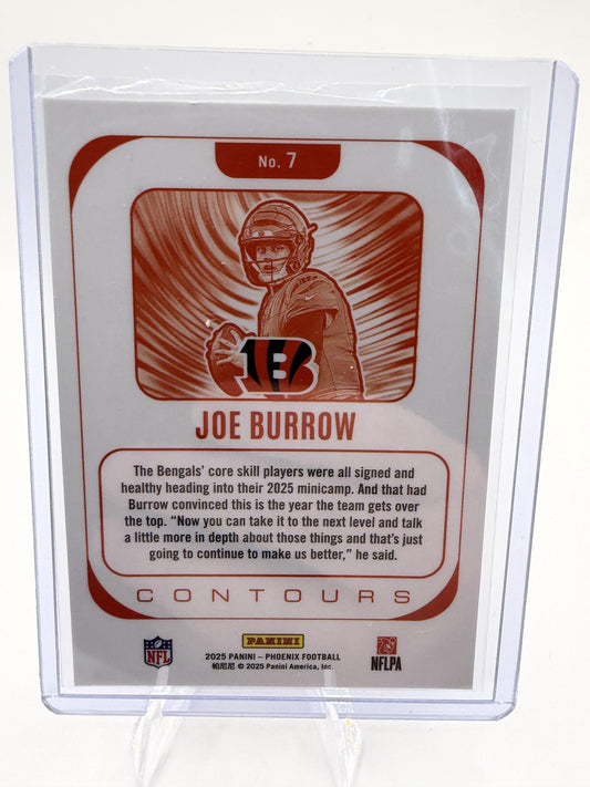 2025 Panini Phoenix Joe Burrow Card Contours Cincinnati Bengals #7