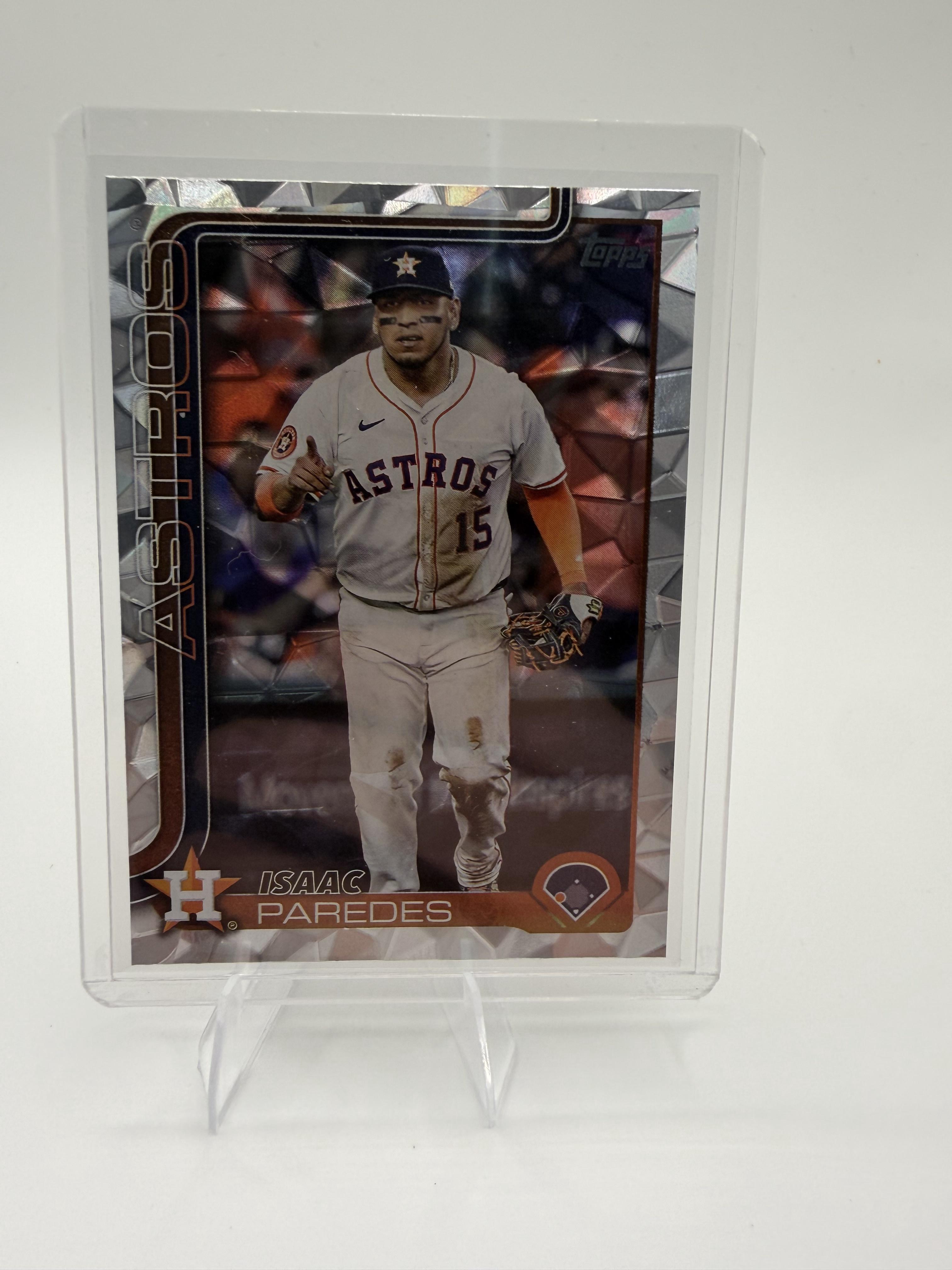 2025 Topps Update Isaac Paredes Houston Astros Silver Crackle Foil #US195