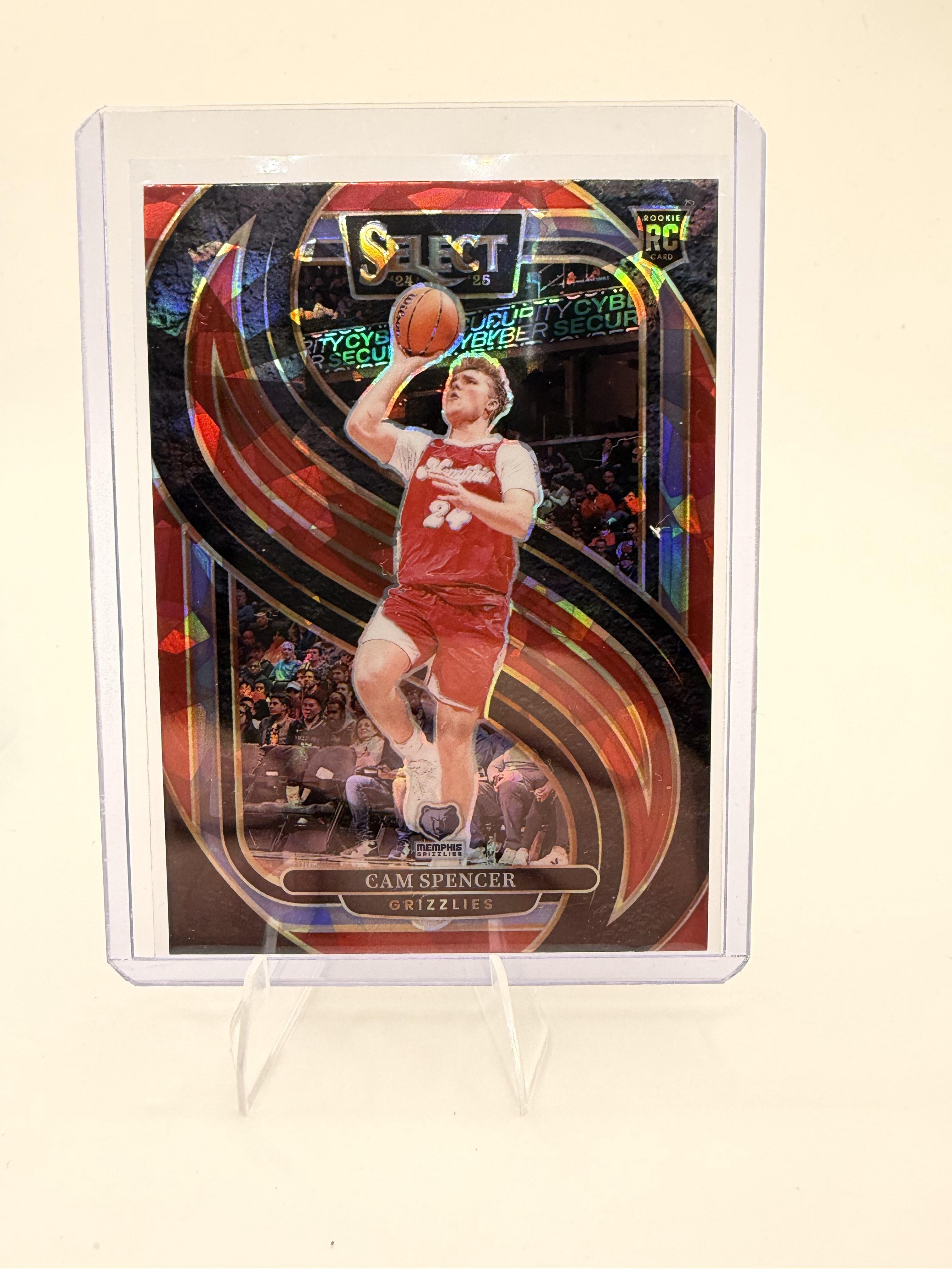 2024-25 Panini Select Cam Spencer Card Red Ice  Prizm